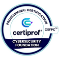 Certiproof Cybersecurity Foundation Professional Certification badge on a white background