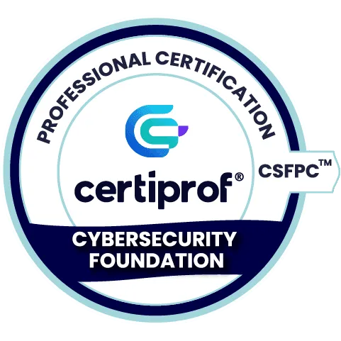 Certiproof Cybersecurity Foundation Professional Certification badge on a white background